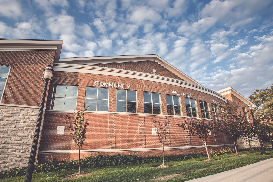 Exterior of the Cuyahoga Falls Natatorium at 2345 Fourth Street in Cuyahoga Falls, Ohio