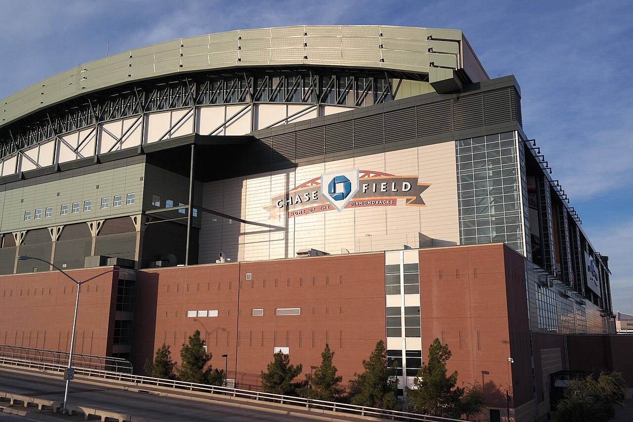 Chase Field in Phoenix, where Steve Berthiaume called Diamondbacks games from 2013 through 2026.