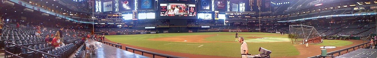 A wide panorama of Chase Field during the Berthiaume era.