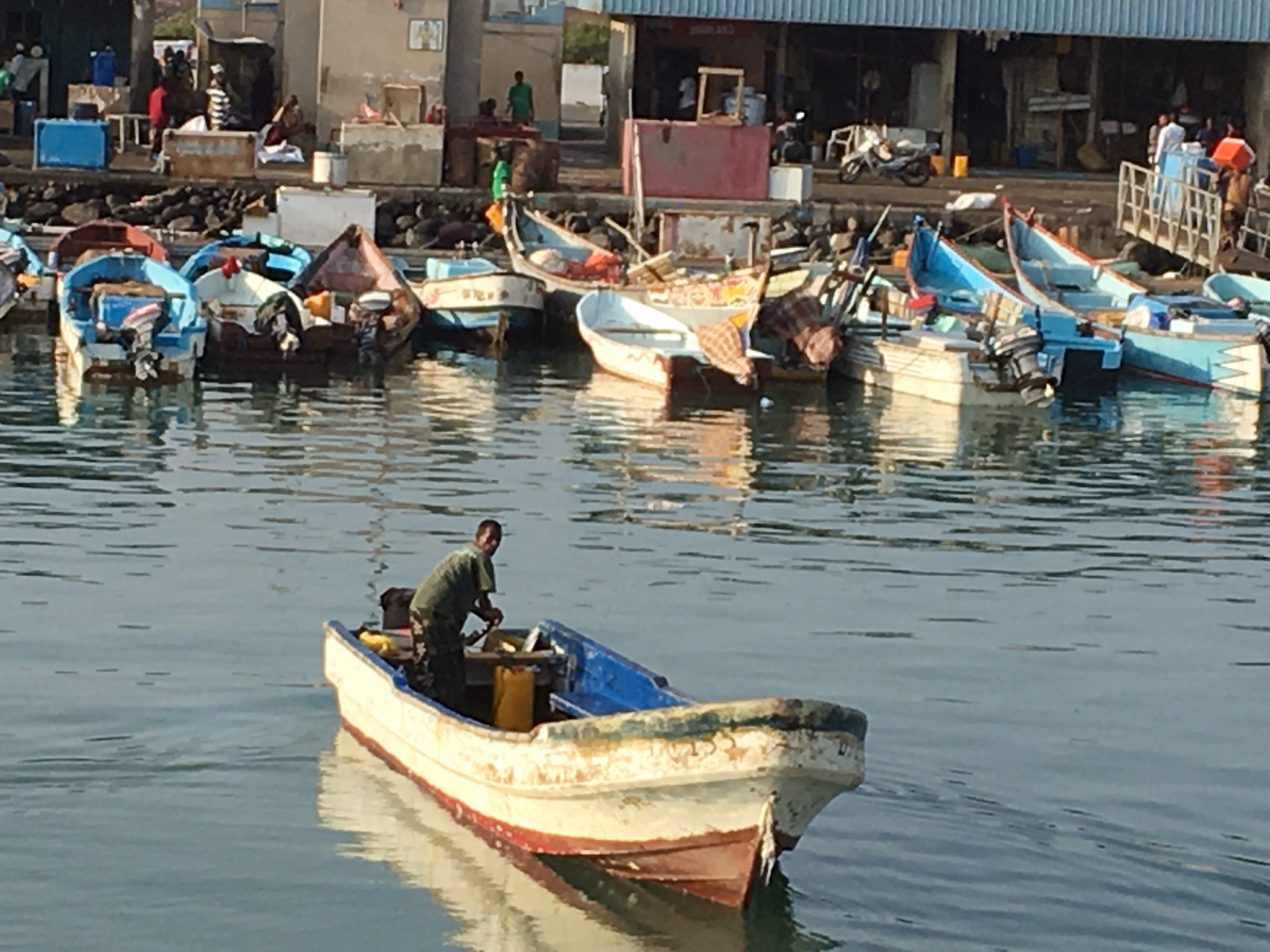 Small boats moored in Djibouti (file photo)