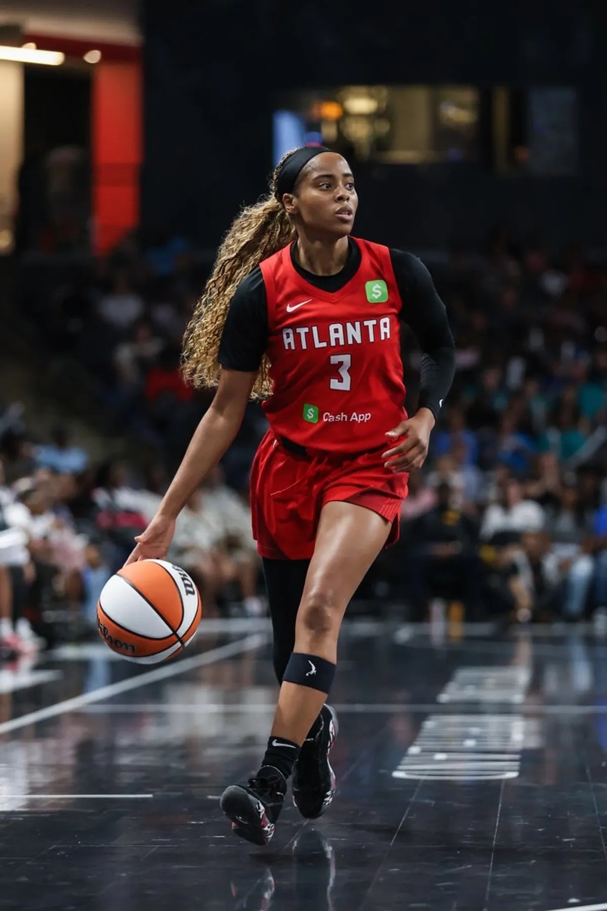 Atlanta Dream guard Jordin Canada in action against the New York Liberty.