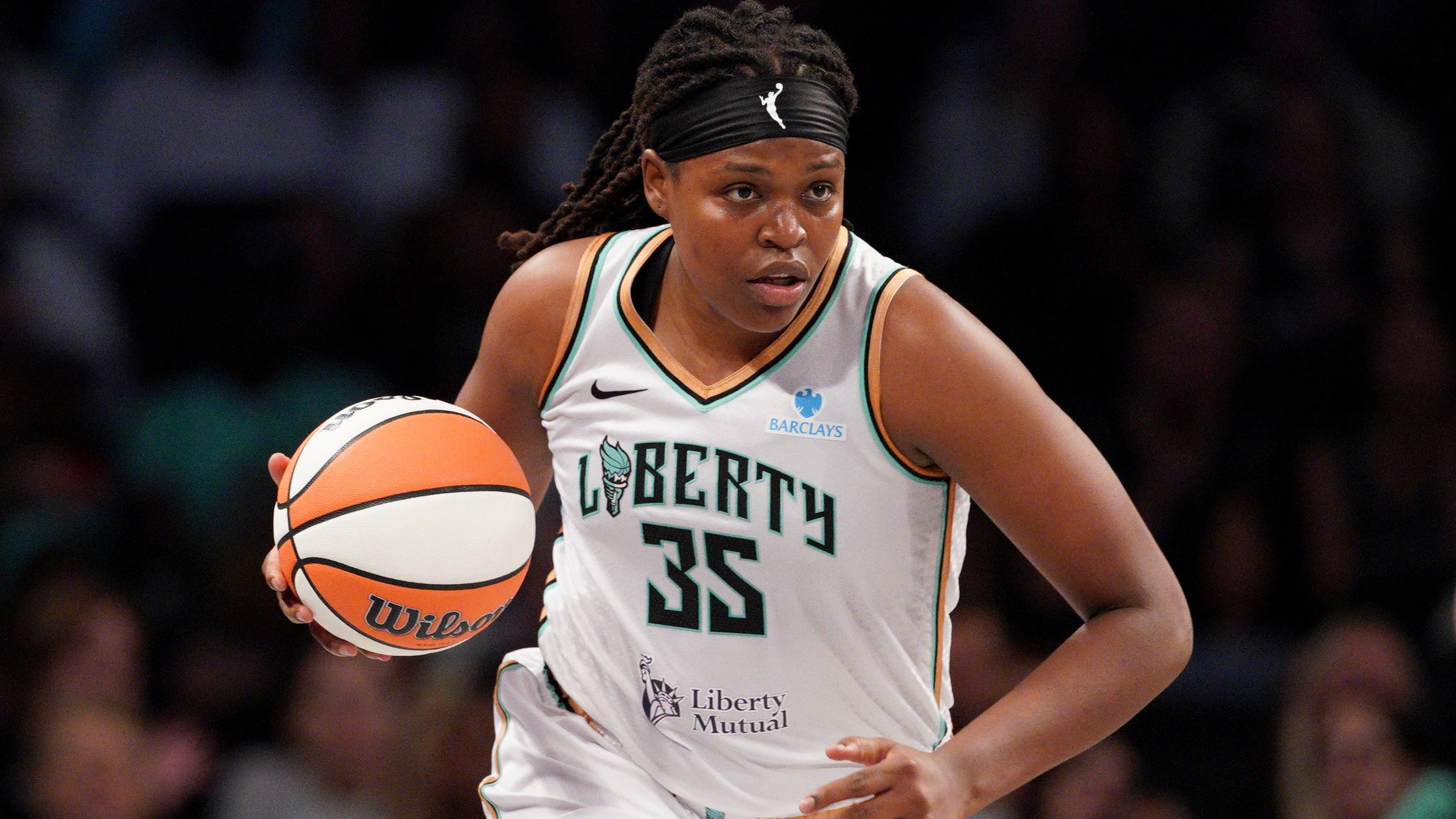 New York Liberty forward Jonquel Jones, who has to give Breanna Stewart a real frontcourt partner in the must-win Game 3 against the Atlanta Dream.