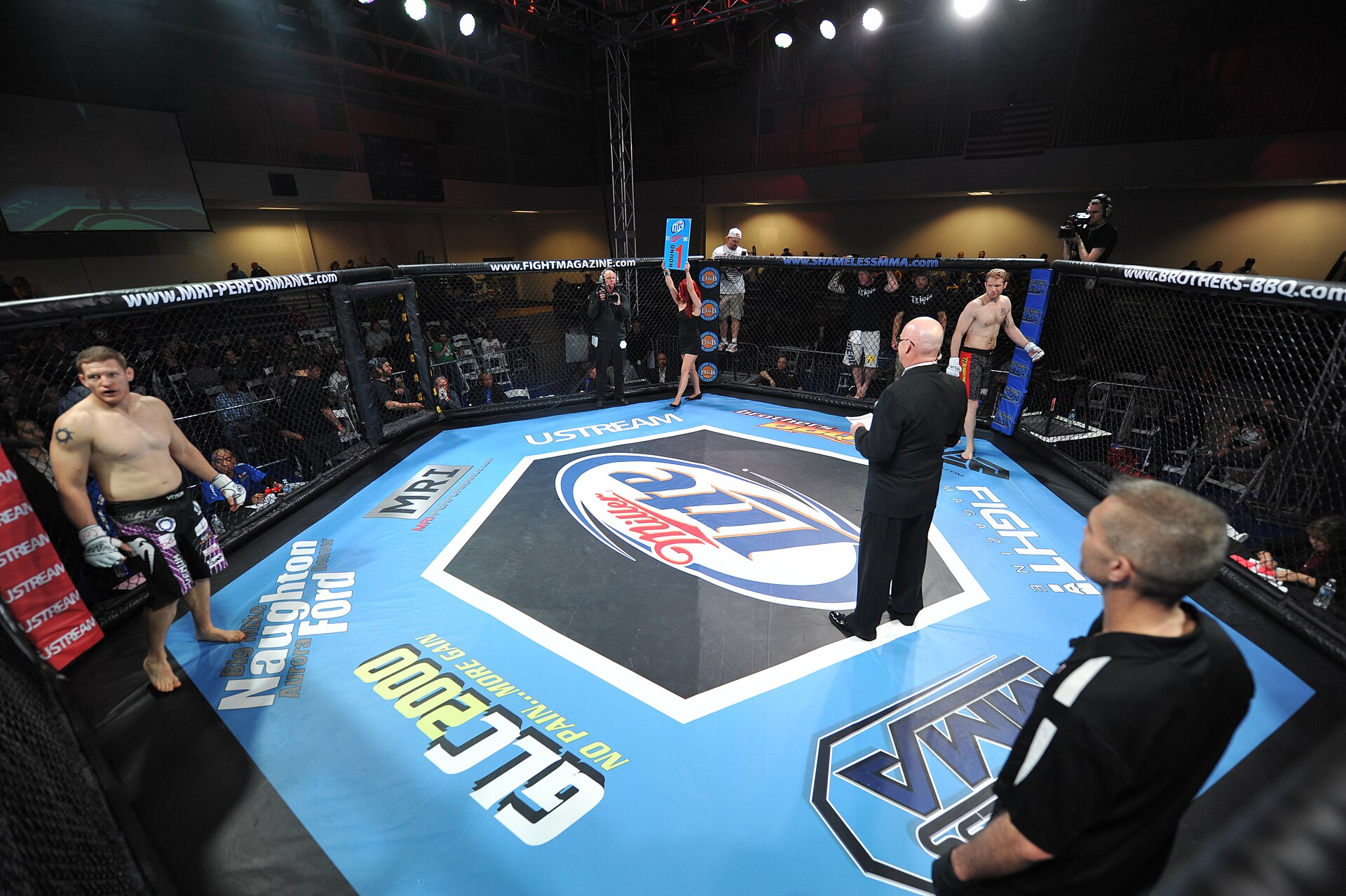 MMA fight action — Tuesday's DWCS 95 card streams on Paramount+ from the Meta APEX in Las Vegas.
