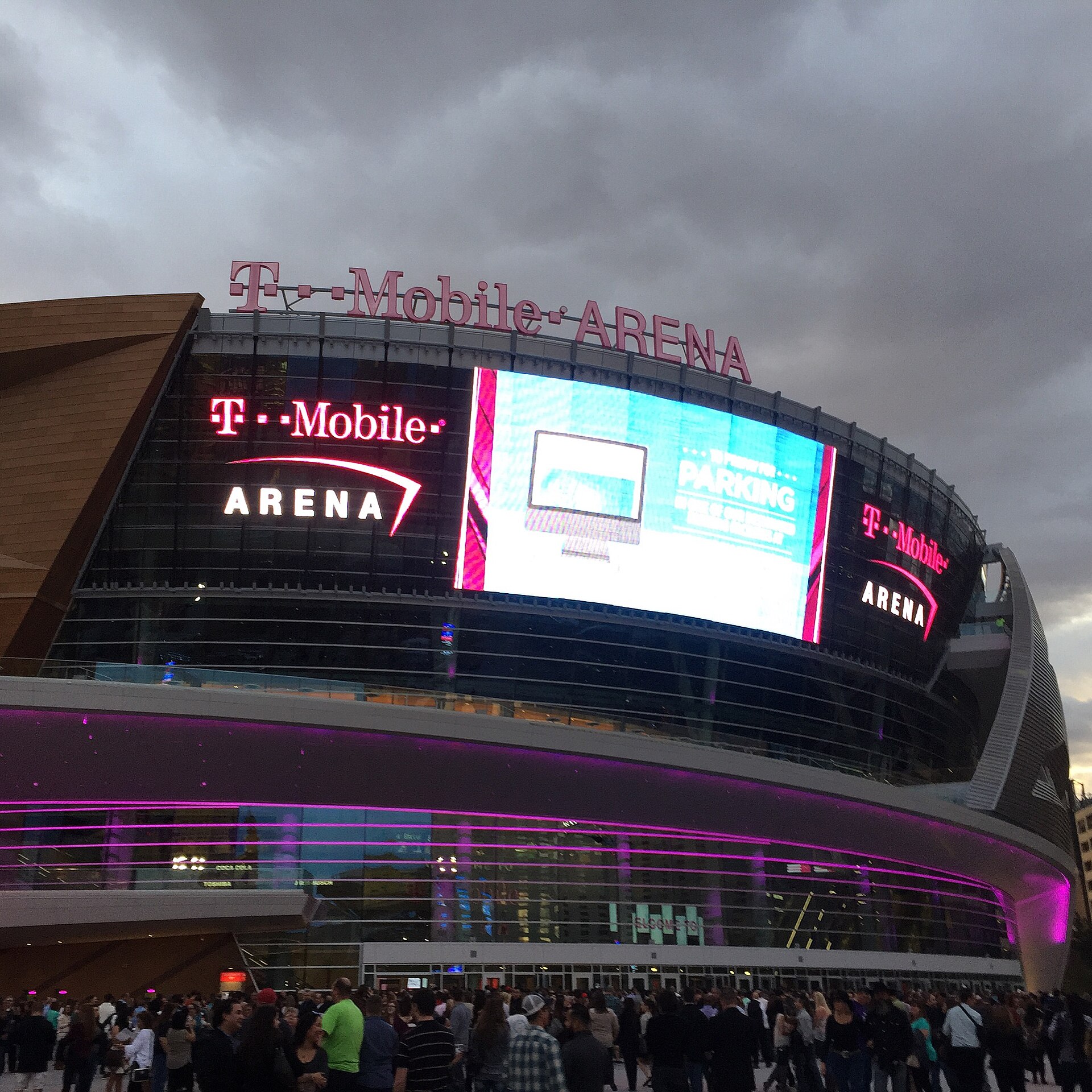 T-Mobile Arena exterior in Las Vegas.