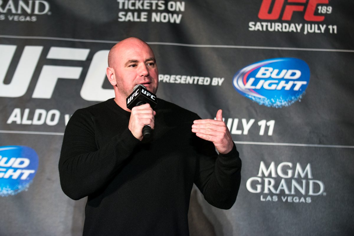UFC president Dana White at a press conference