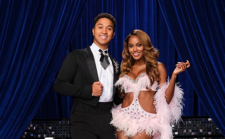 Brandon Armstrong and Ciara Miller in their official DWTS Season 35 portrait
