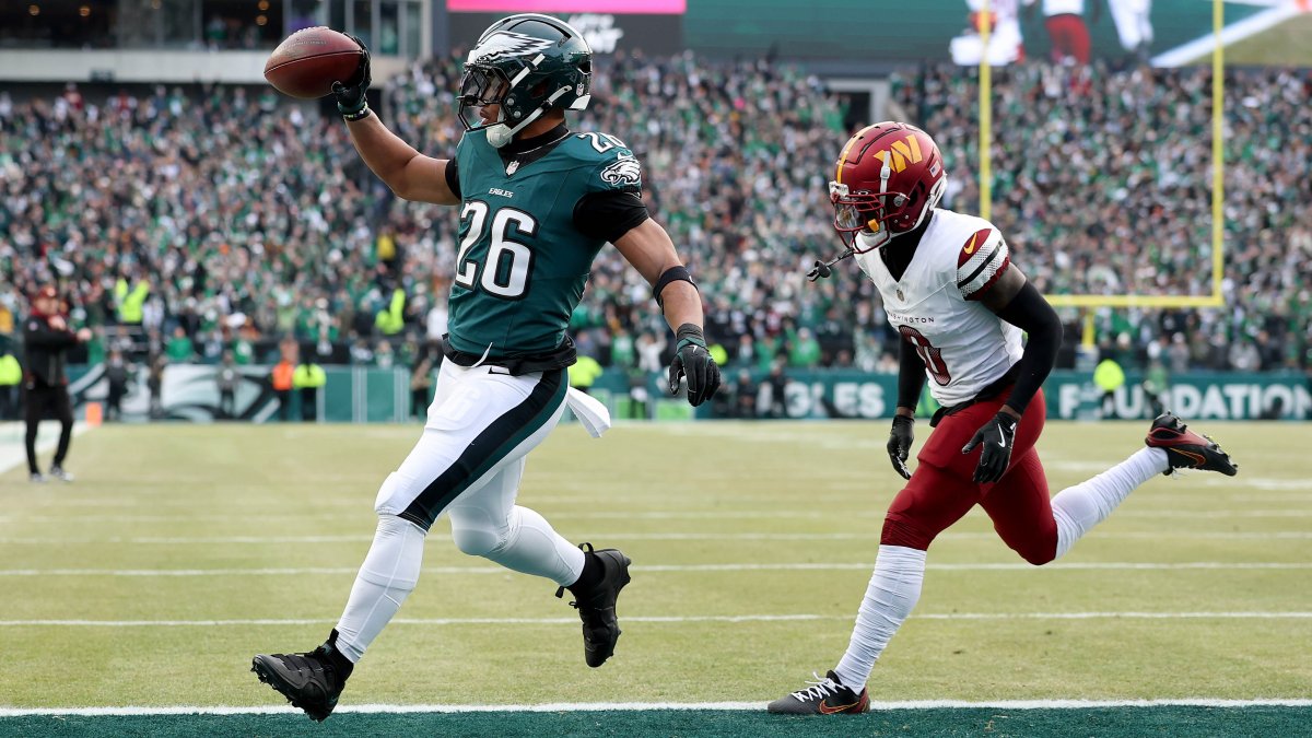 Saquon Barkley of the Philadelphia Eagles (file photo)