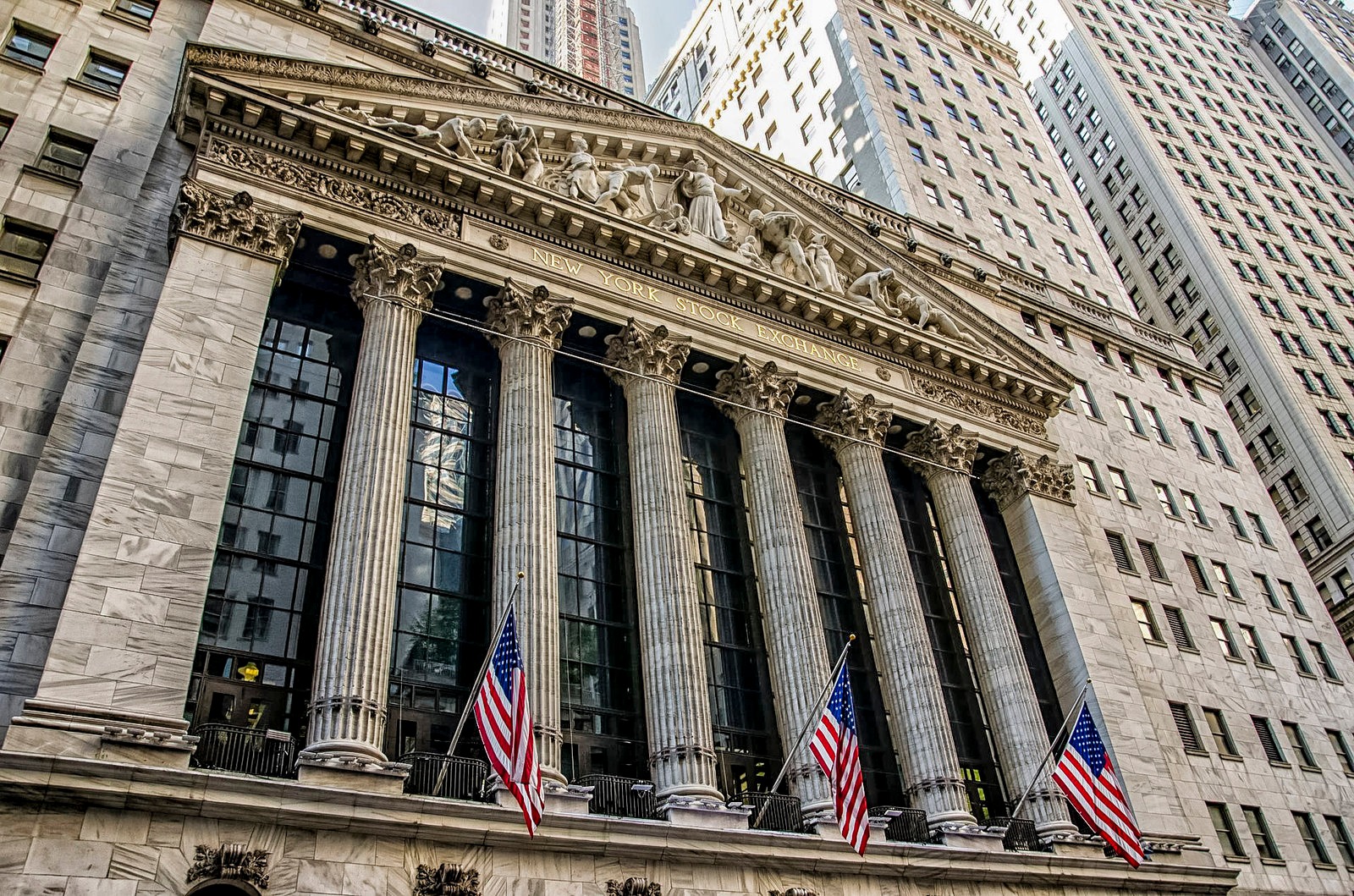 A stock chart on a trading screen