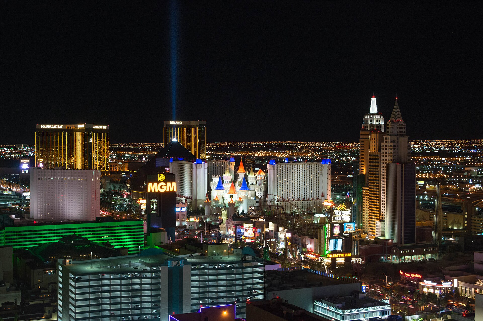 The Las Vegas Strip at night