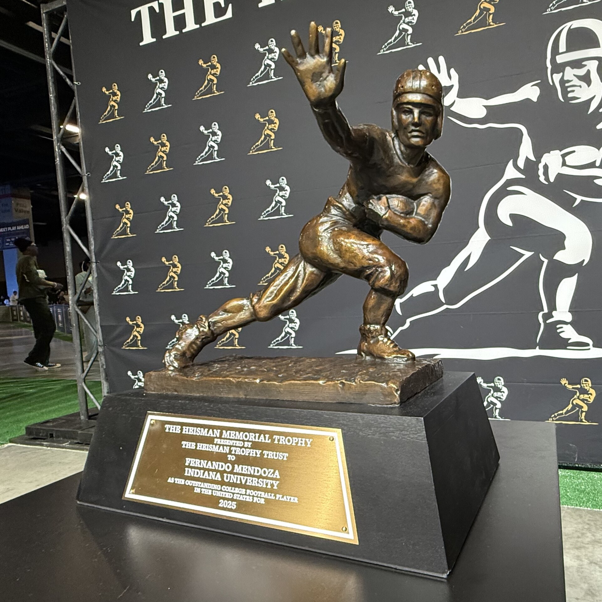 Fernando Mendoza after winning the 2025 Heisman Trophy