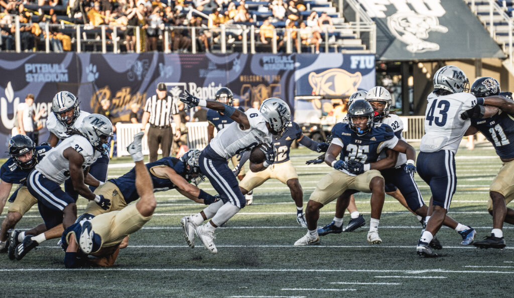 The FIU Panthers take the field at Pitbull Stadium in Miami — Wednesday night’s 22-3 win opened Conference USA play