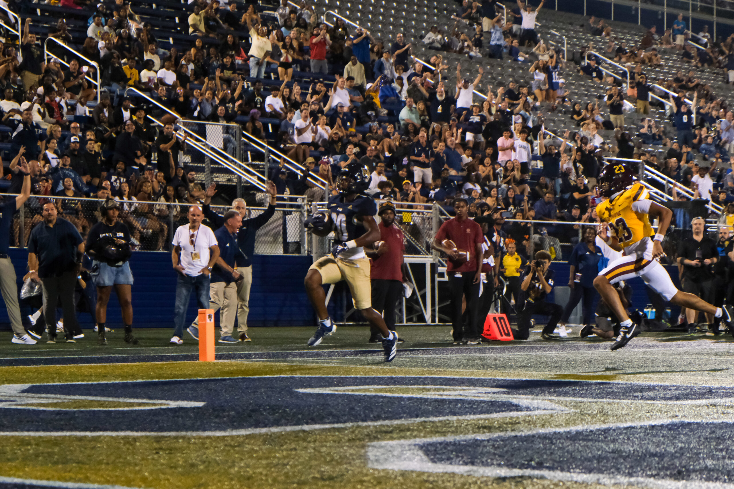 An FIU runner carries the ball — the Panthers never trailed on Wednesday night