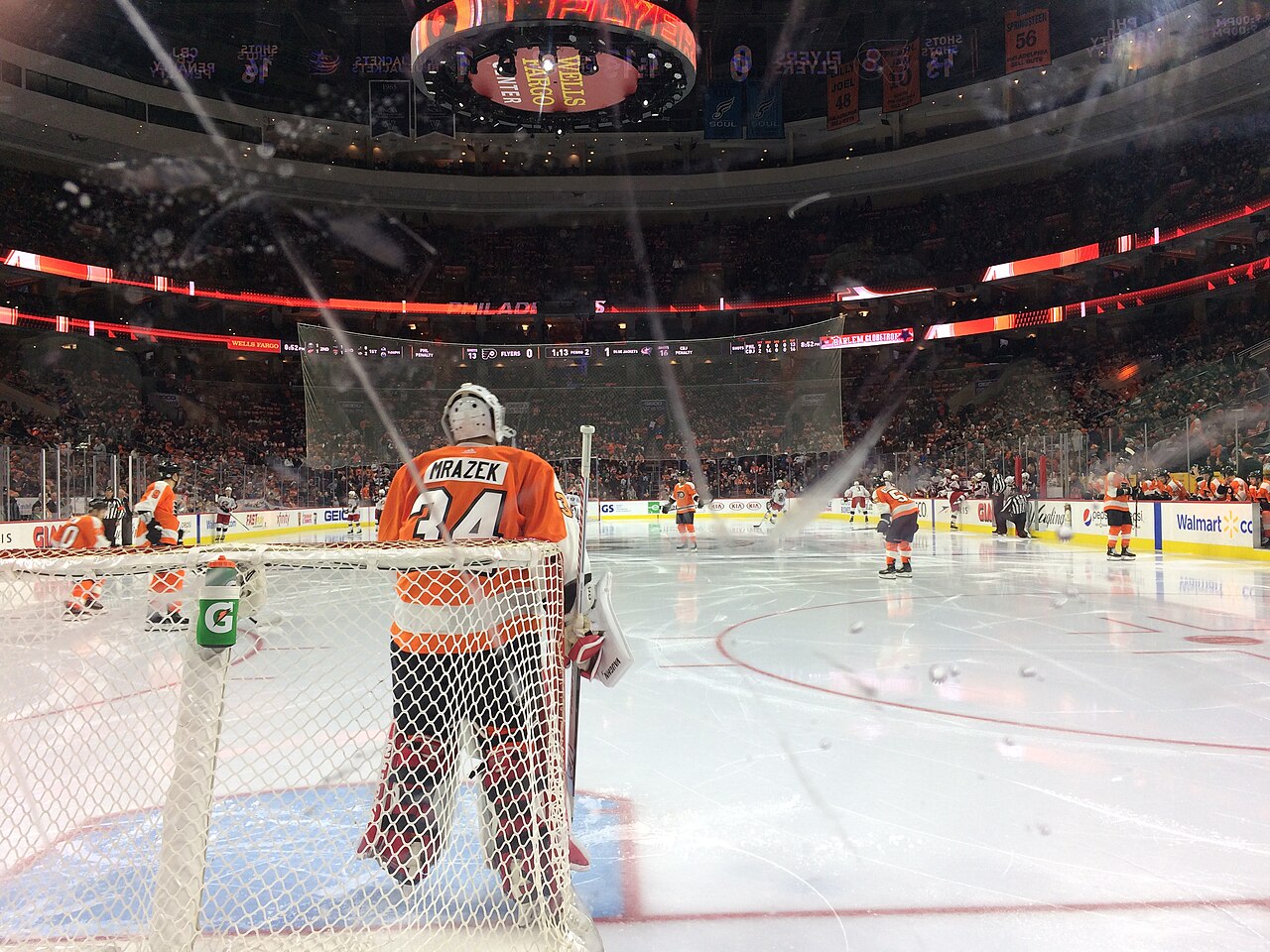 The Flyers' home ice in Philadelphia during a game (file photo)