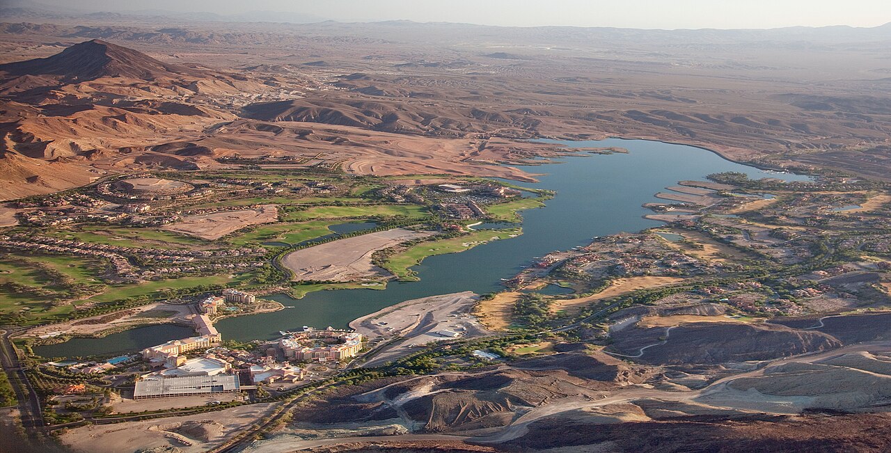 Aerial view of Lake Las Vegas in Henderson, Nevada