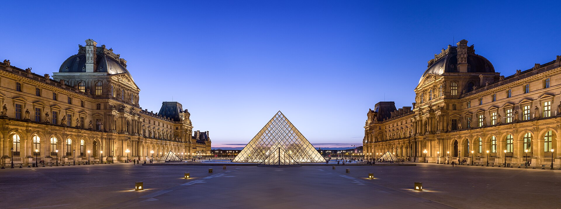 The Louvre courtyard in Paris