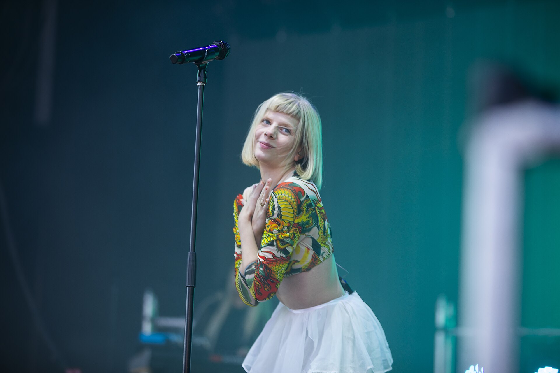 AURORA, one half of TOMORA, performing (file photo)