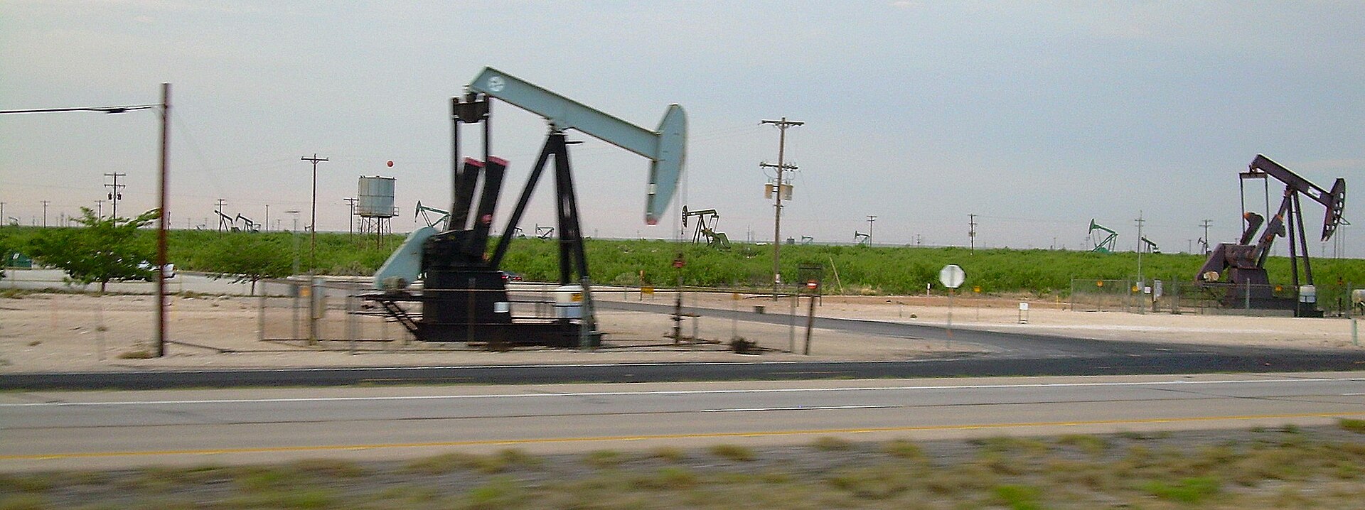 Pumpjacks in an oil field in Texas