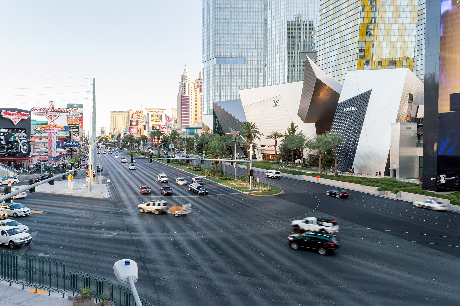 Flamingo Las Vegas and its wildlife habitat on the Las Vegas Strip