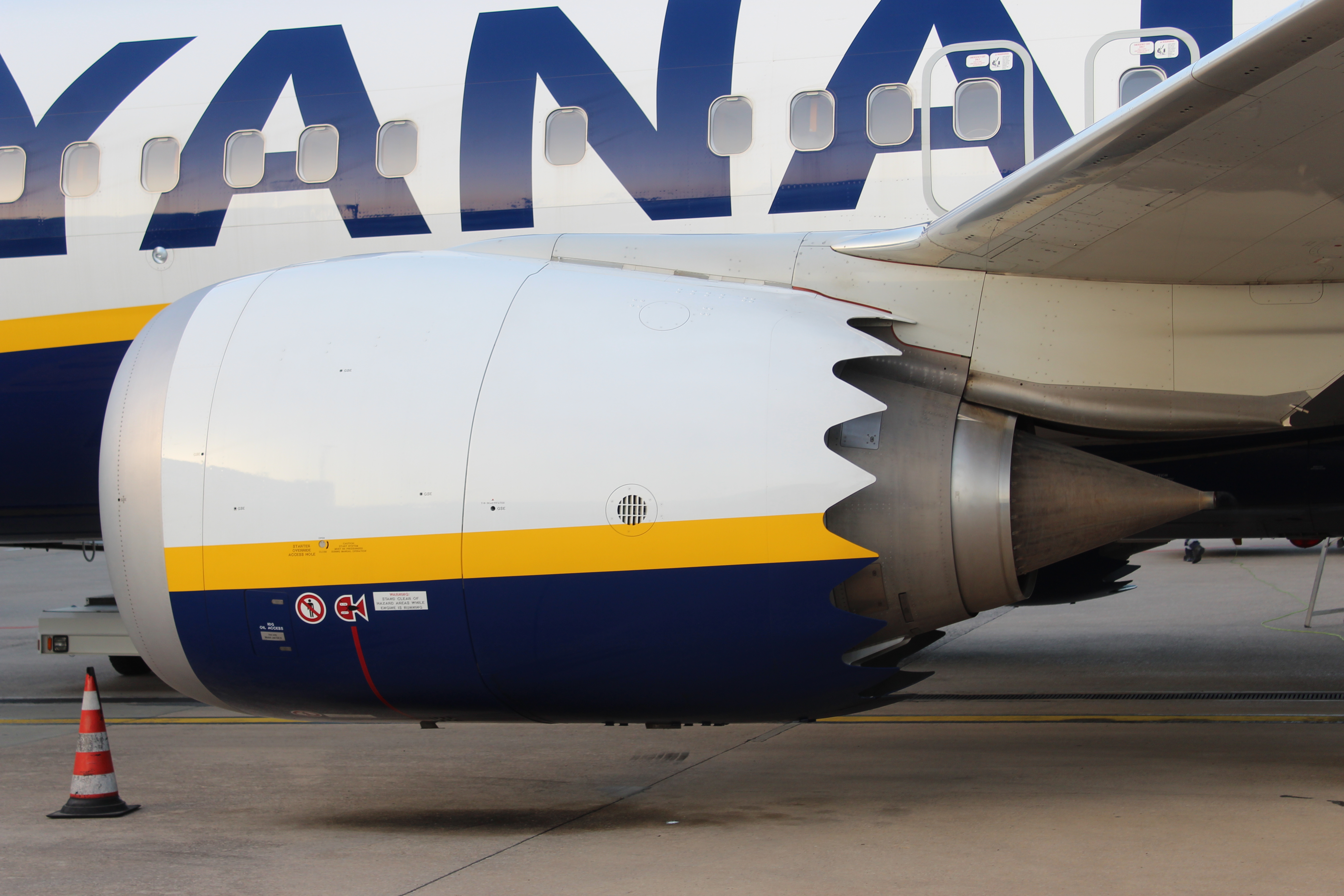 A CFM LEAP-1B engine on a Boeing 737 MAX