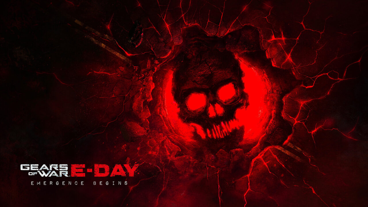 Gears of War: E-Day gameplay art with armored soldiers in combat
