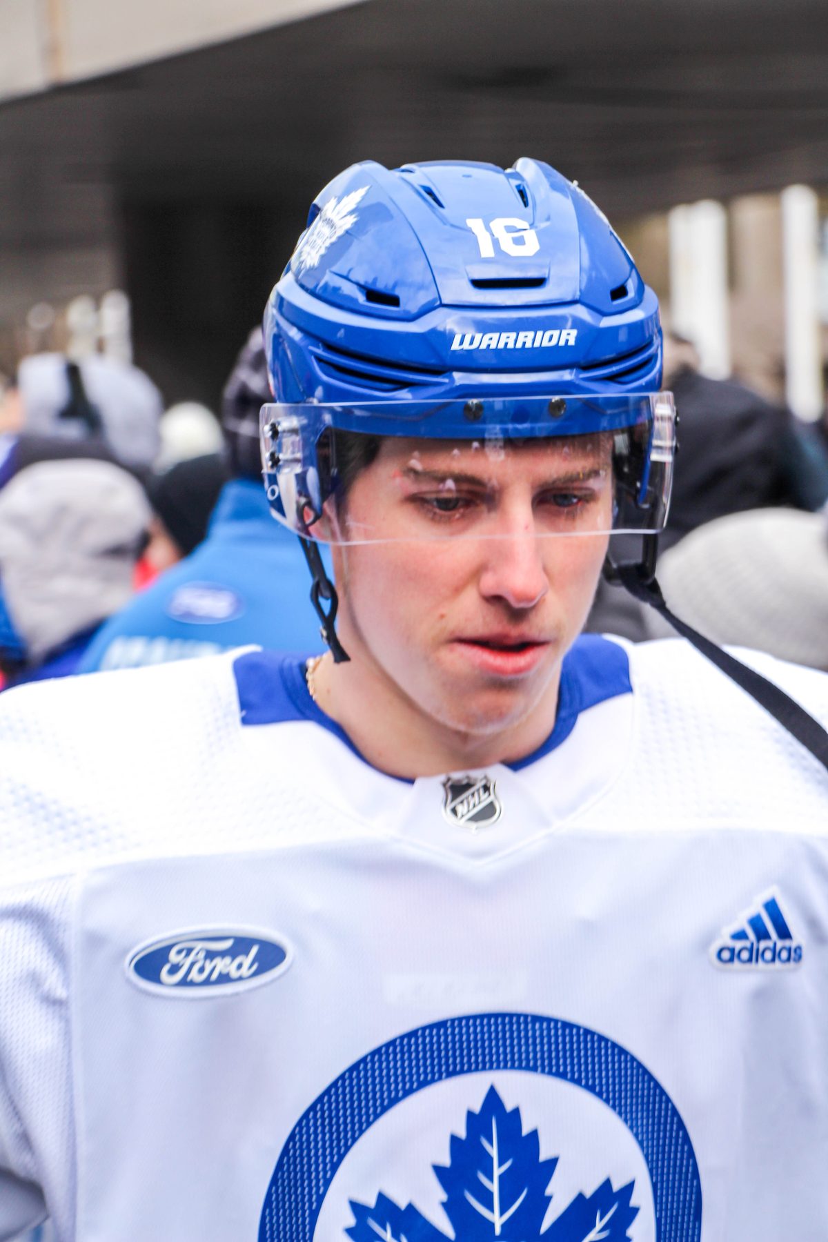 Vegas Golden Knights forward Mitch Marner (16).