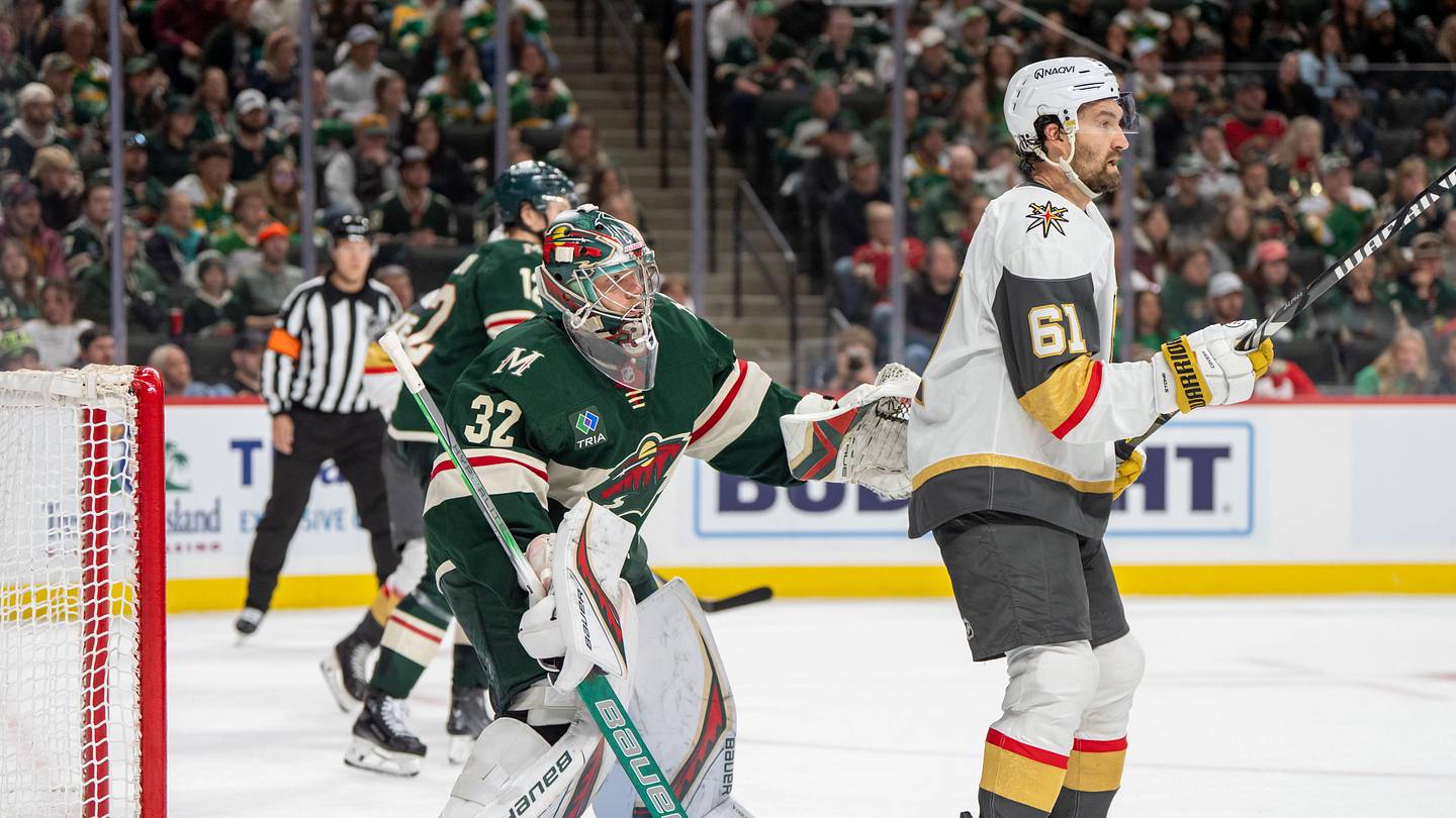 File photo: Vegas Golden Knights in action against the Minnesota Wild