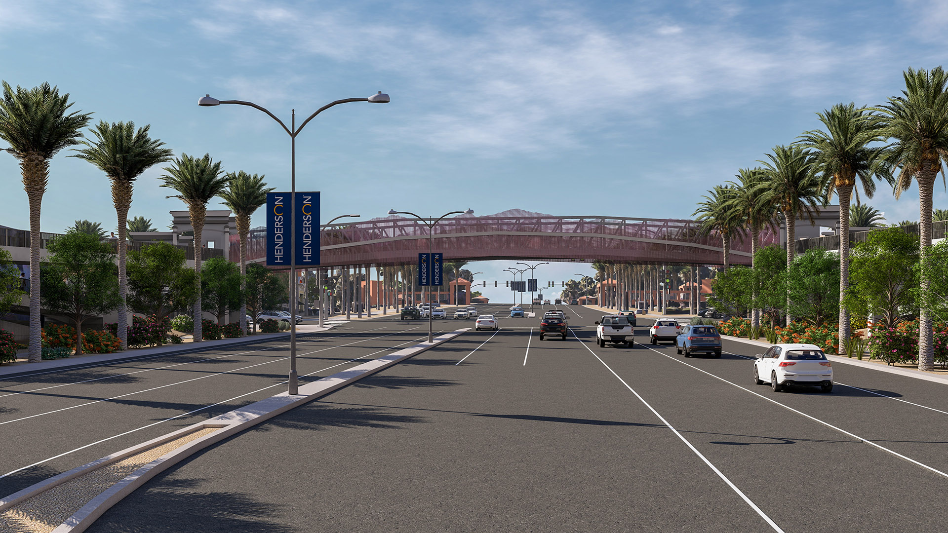 Official rendering of the planned pedestrian bridge over Green Valley Parkway