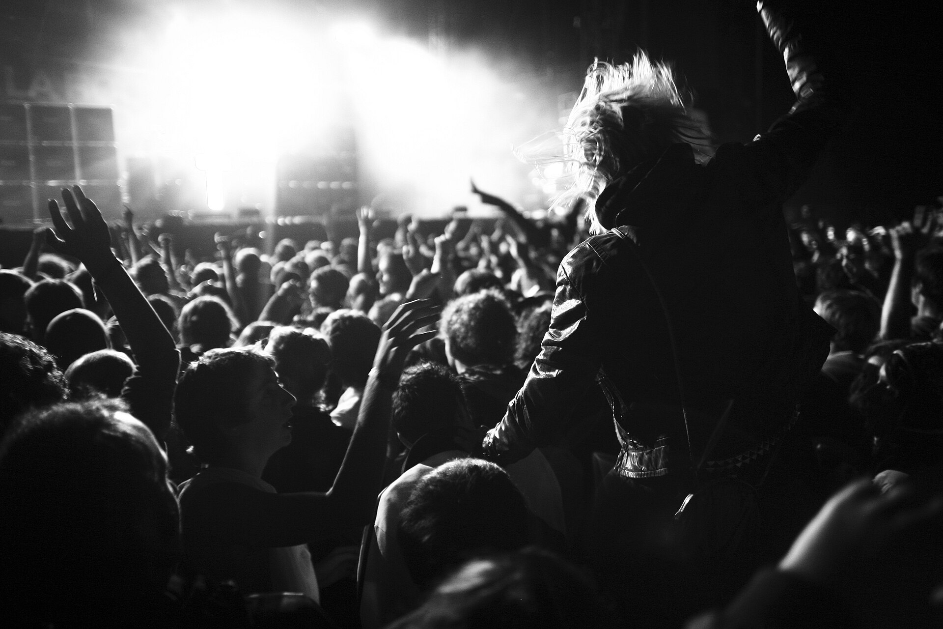 Justice performing live in concert
