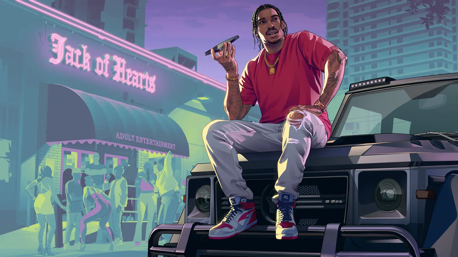 DreQuan Priest, GTA VI music-industry character, in official Rockstar Games artwork