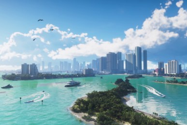 The Vice City waterfront in GTA VI