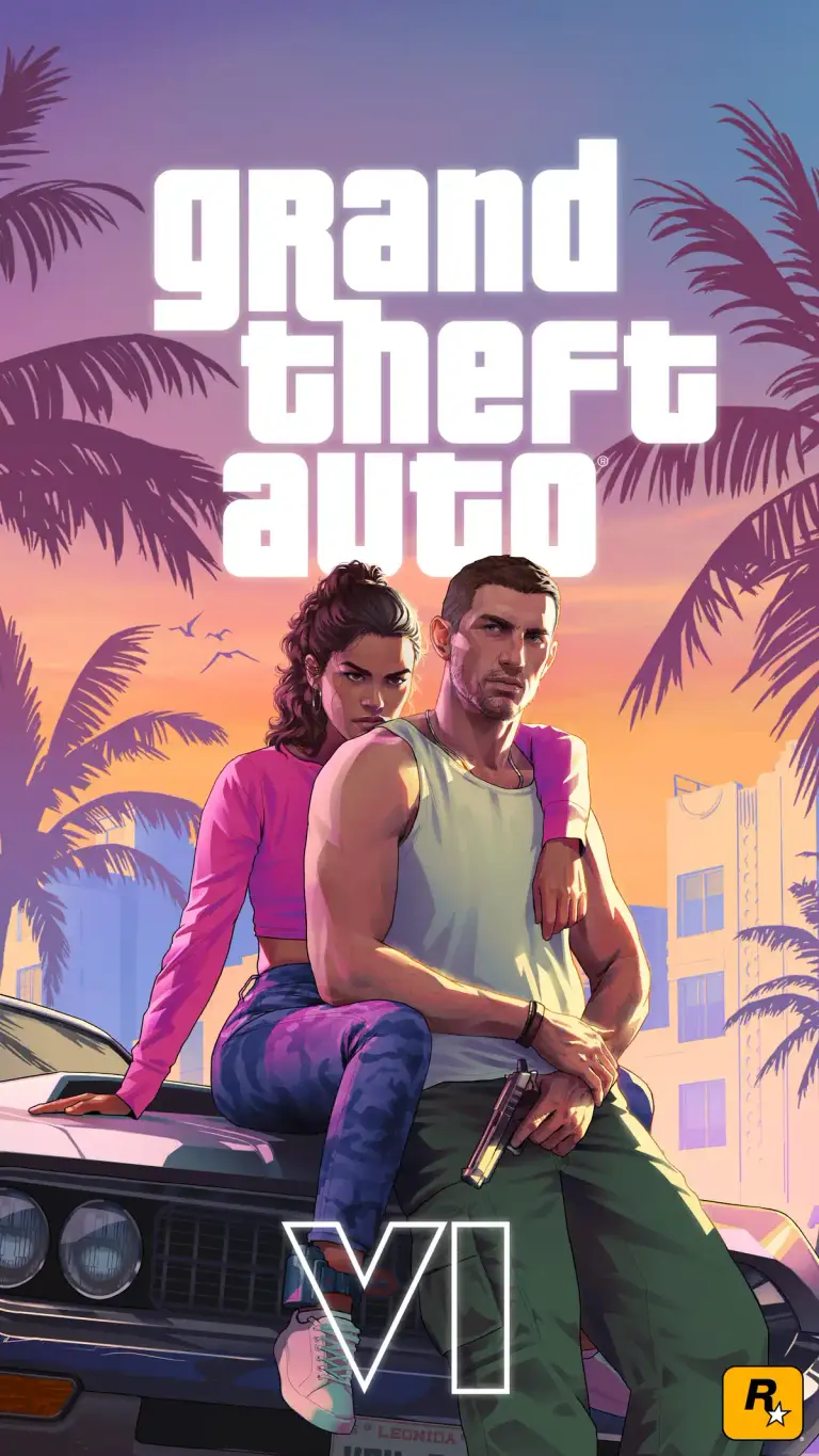GTA VI protagonists Jason and Lucia in official Rockstar Games artwork