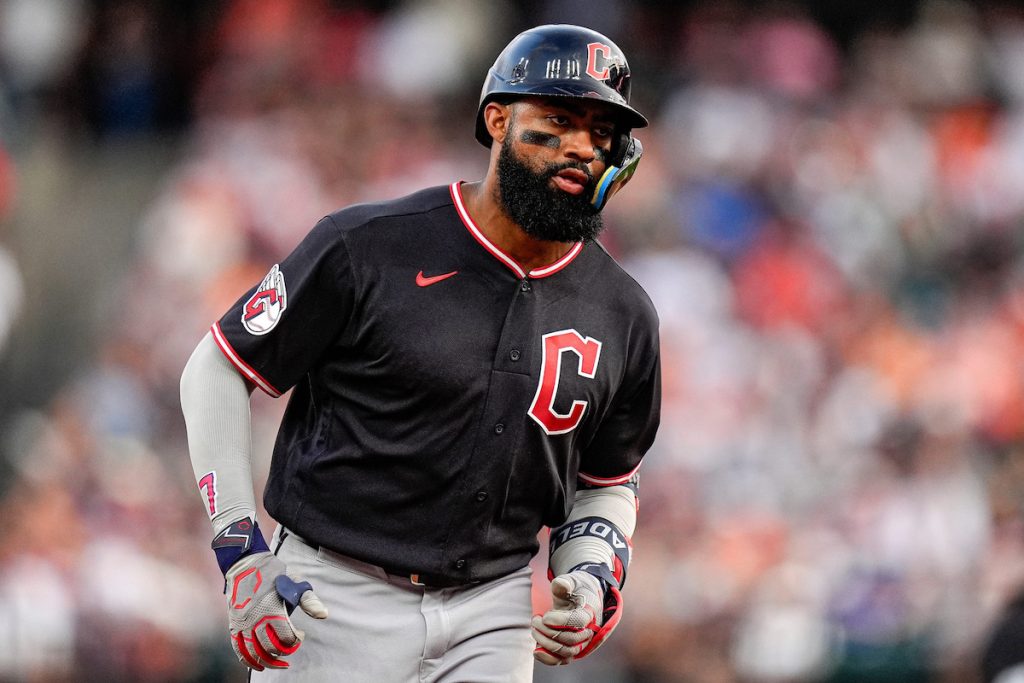 Jo Adell of the Cleveland Guardians — his bases-clearing triple broke Game 3 open