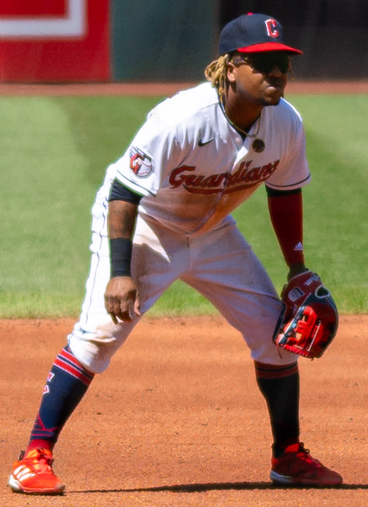 José Ramírez of the Cleveland Guardians in the field