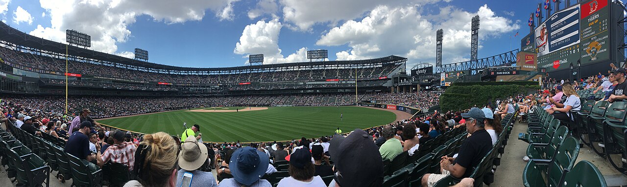 Panoramic view of Guaranteed Rate Field in Chicago