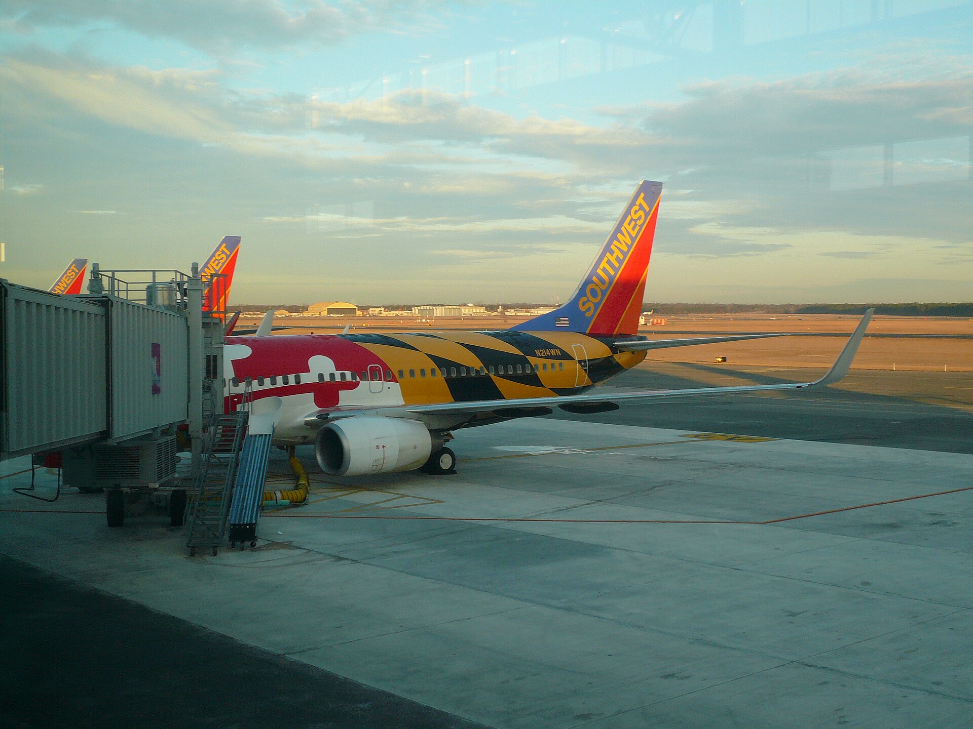 An airplane at an airport gate (file photo)