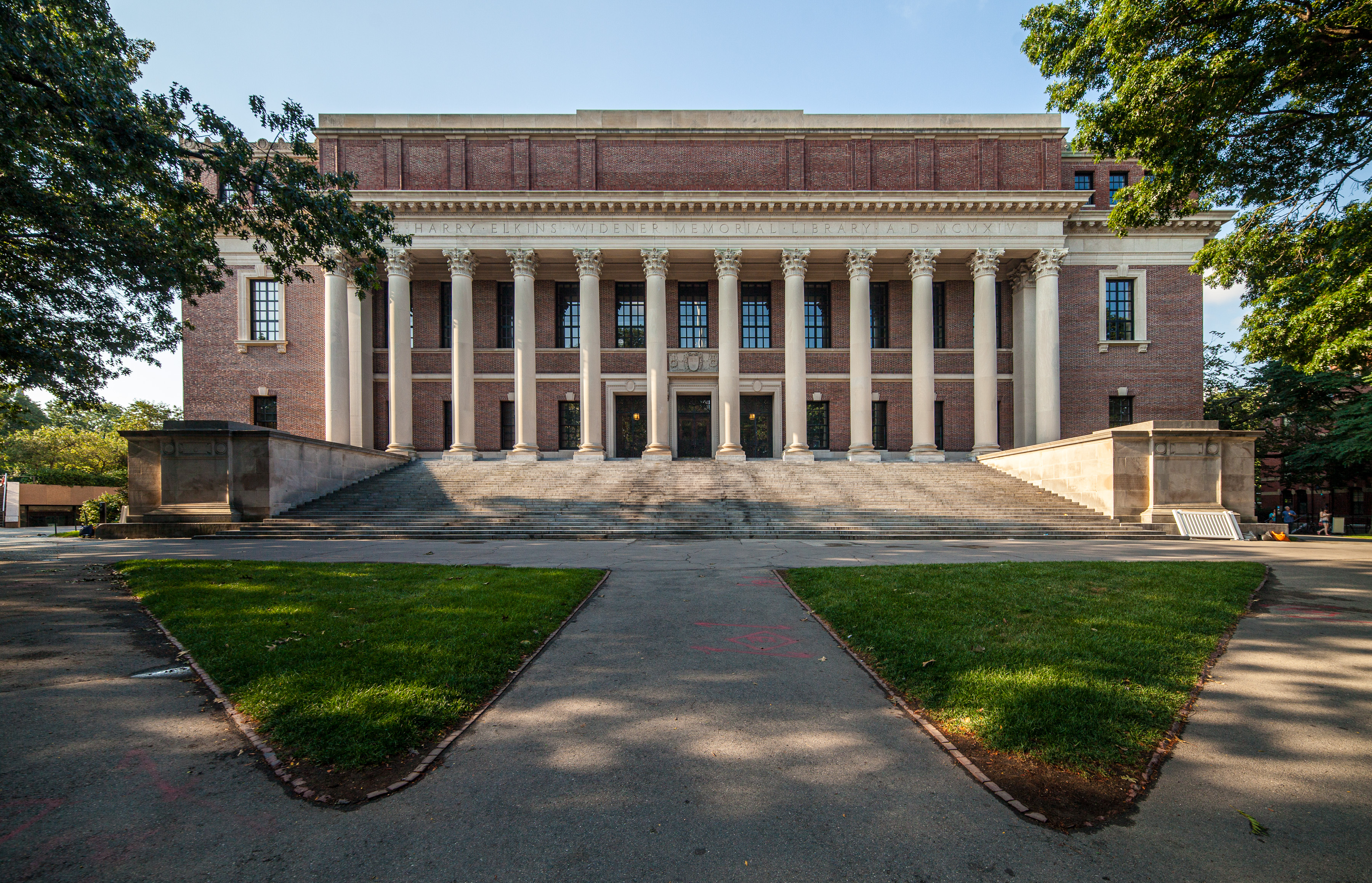 Widener Library at Harvard University in Cambridge, Massachusetts