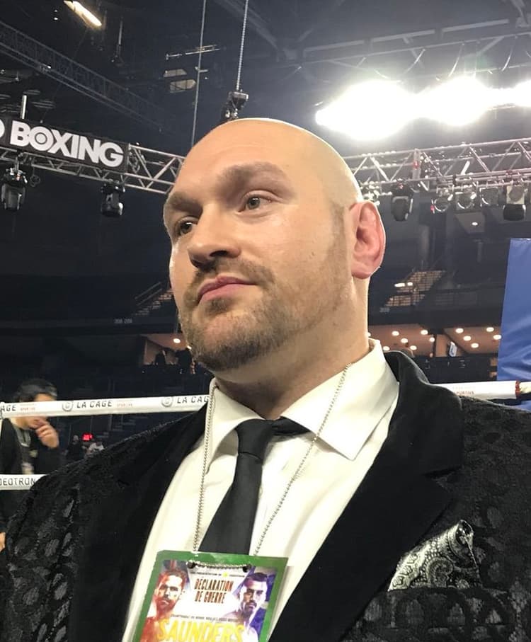 Tyson Fury ringside at a boxing event