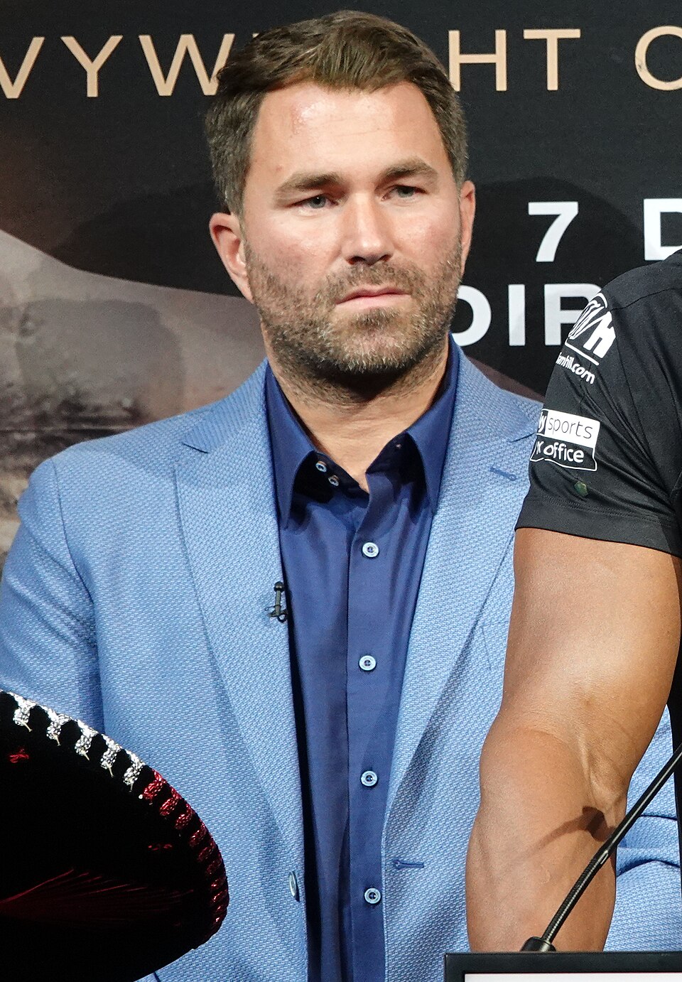 Eddie Hearn at a boxing press conference