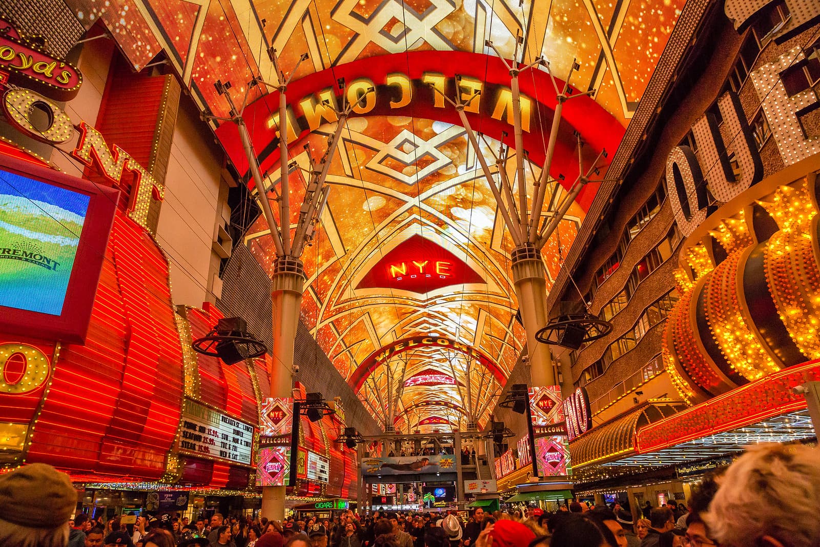 The Viva Vision canopy over Fremont Street in downtown Las Vegas