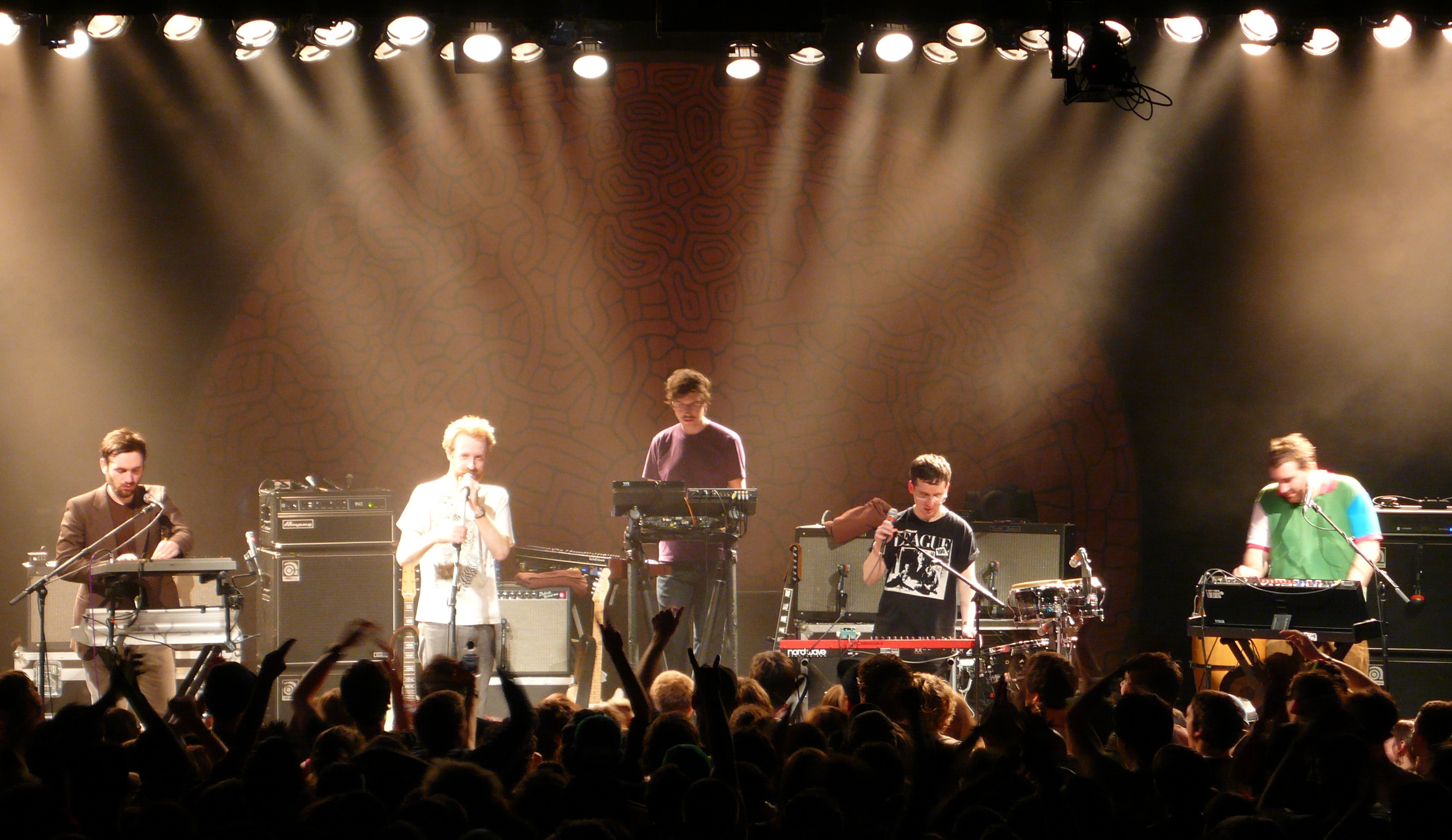 Hot Chip performing live on stage
