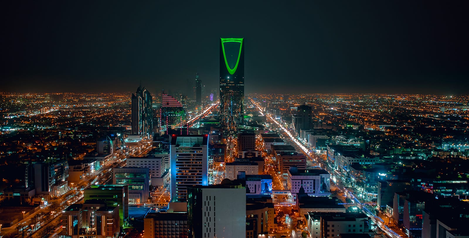 Riyadh skyline at night