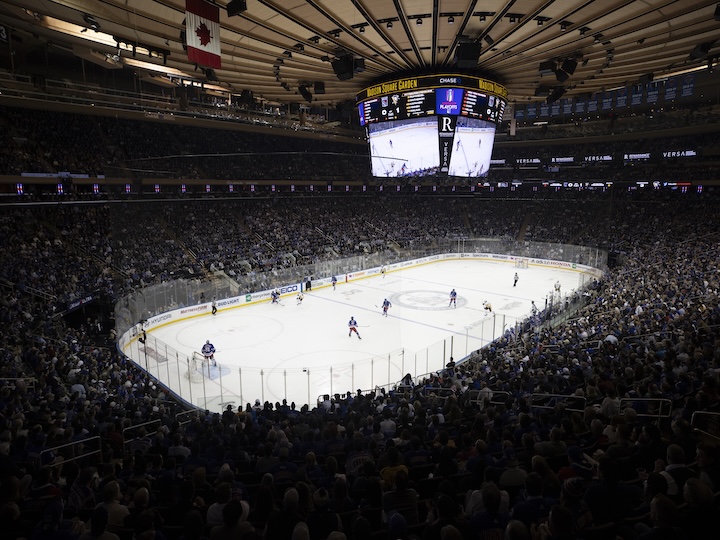 A packed NHL arena during Friday night's games