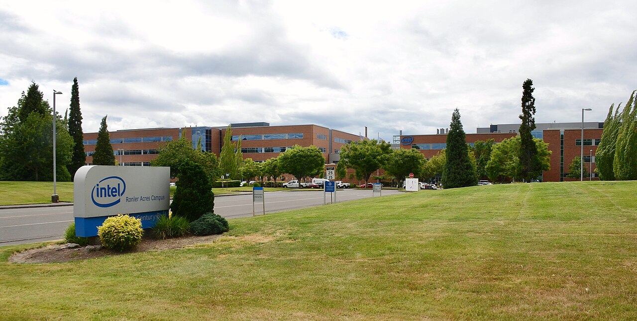 Intel's Ronler Acres campus entrance in Hillsboro, Oregon, file photo
