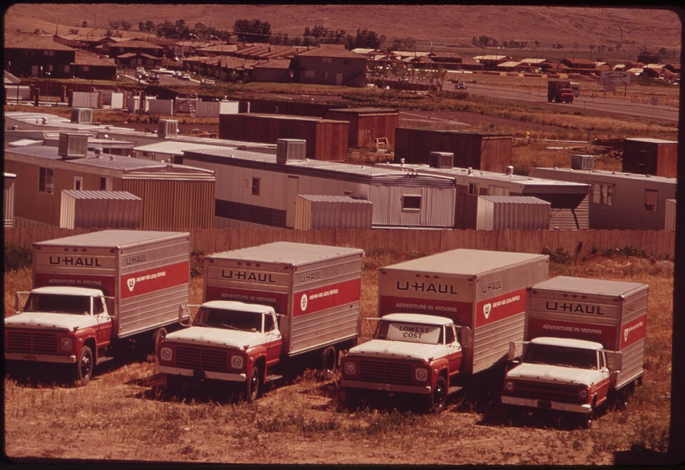 Highway outside Reno, Nevada, stretching into the desert in 1973