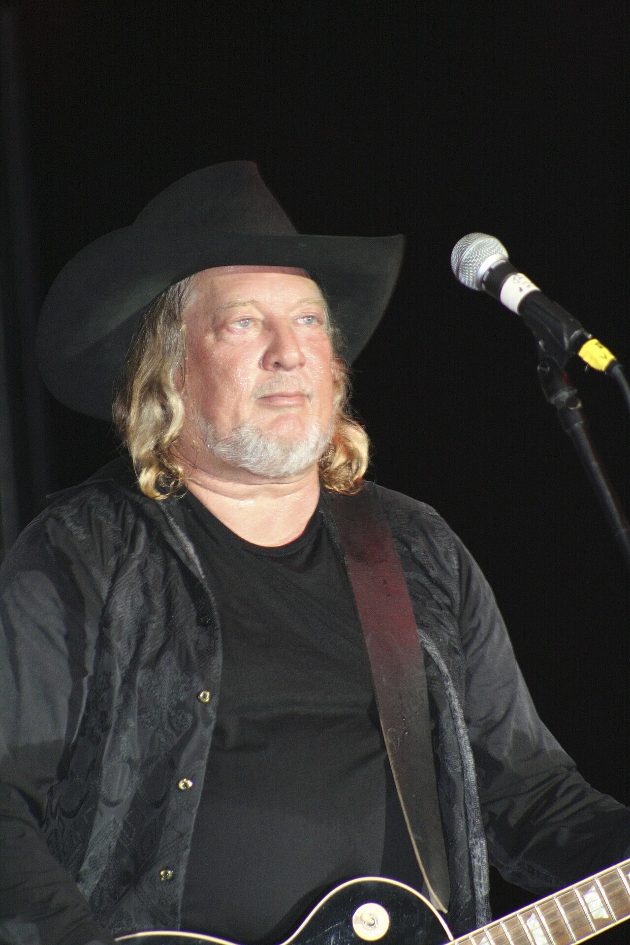 John Anderson performing on stage with his guitar (2008)
