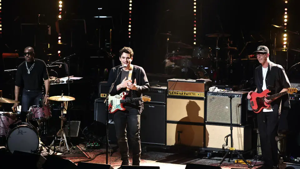 The John Mayer Trio performing live with Steve Jordan on drums and Pino Palladino on bass