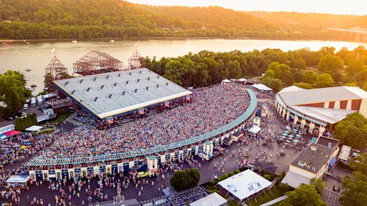 The PNC Pavilion stage at Riverbend Music Center in Cincinnati.