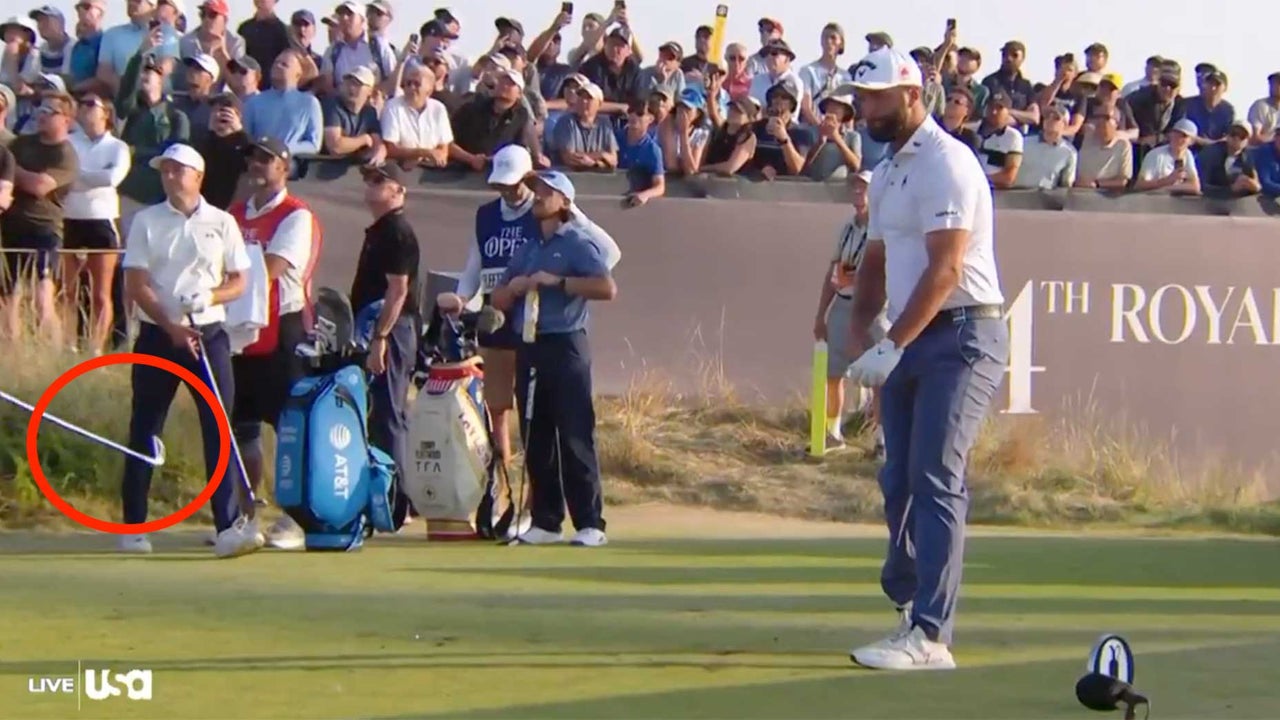 Jon Rahm competing at The Open during the LIV era.