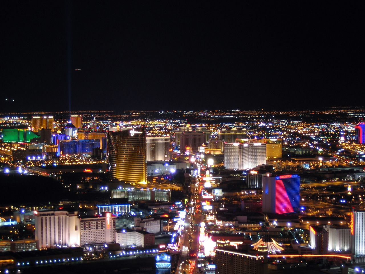 The Las Vegas Strip, near where Tupac Shakur was shot in 1996 (file photo)