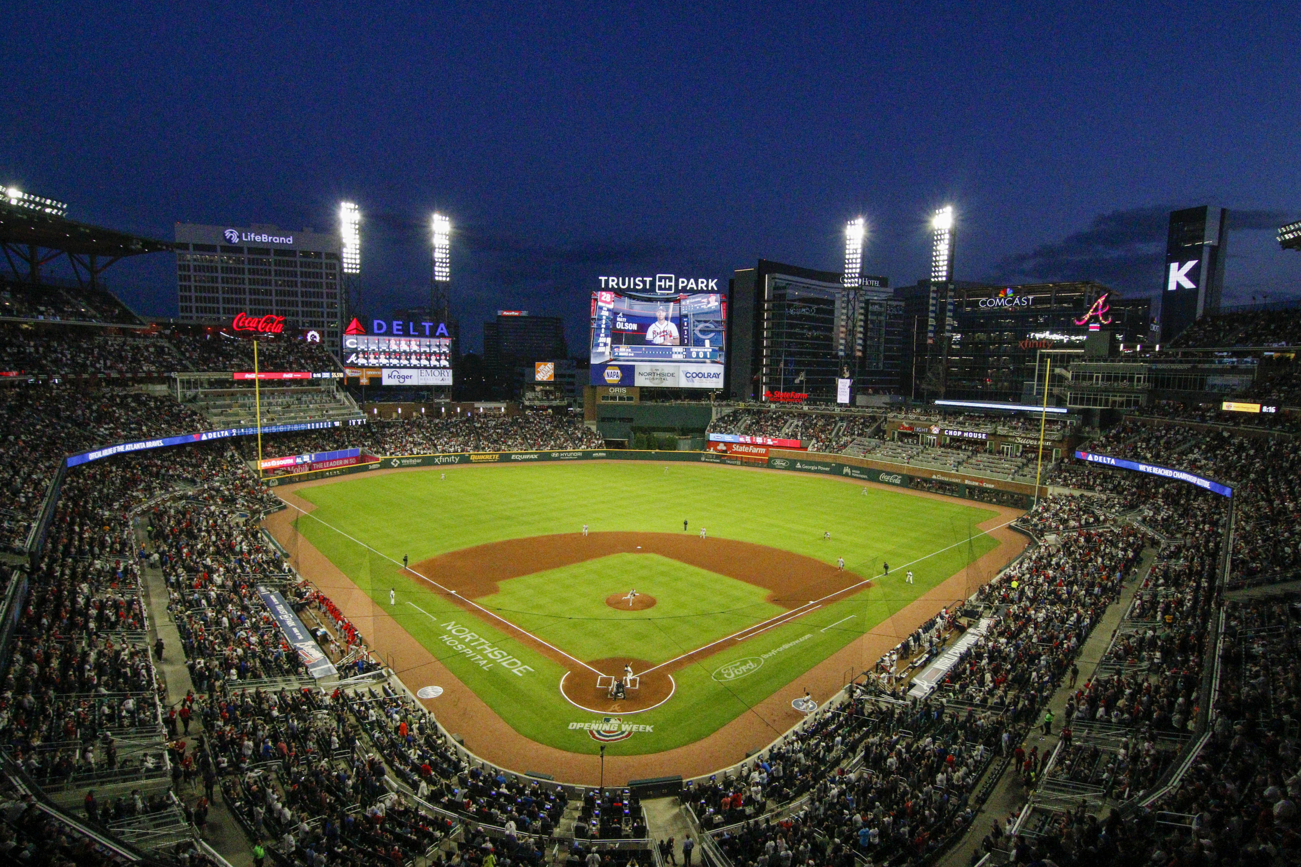 Truist Park in Atlanta, home of the Braves, during a game.